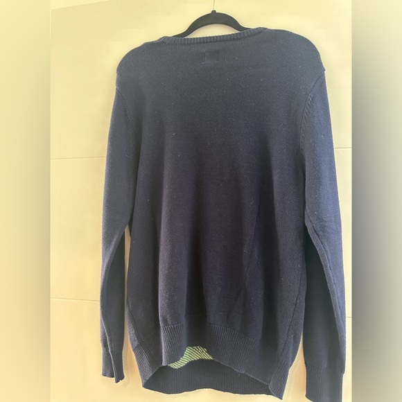 Route 66 Men’s Navy Festive Christmas Tree Holiday Ugly Sweater Party Winter M - Picture 10 of 11